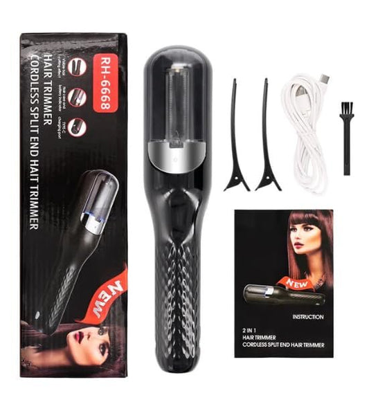 Cordless Split End Hair Trimmer ? Rechargeable Hair Cutter for Split End Removal, Safe Trim Technology for Damaged & Dry Hair, Easy-to-Use Salon Tool for Men & Women