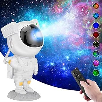 Astronaut Galaxy Projector ? Star Nebula Night Light with Remote Control & Timer | 360? Rotating Space Light Projector for Kids Bedroom, Home Decor, Gifts